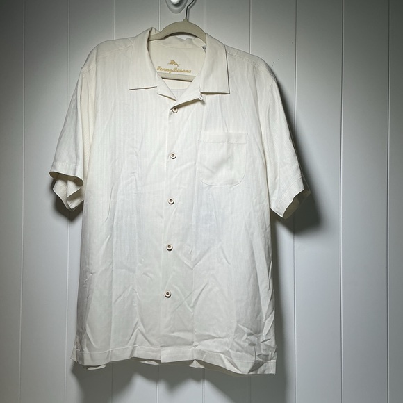 Tommy Bahama Hawaiian Silk We Fish You A Marlin Xmas Embroidered Shirt Men’s LG - Picture 2 of 8